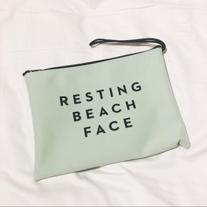 Resting Beach Face Zip Pouch